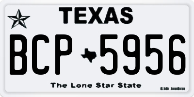 TX license plate BCP5956