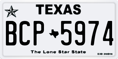 TX license plate BCP5974