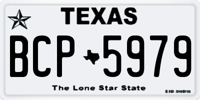 TX license plate BCP5979