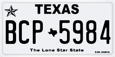 TX license plate BCP5984