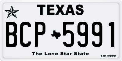 TX license plate BCP5991