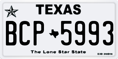 TX license plate BCP5993
