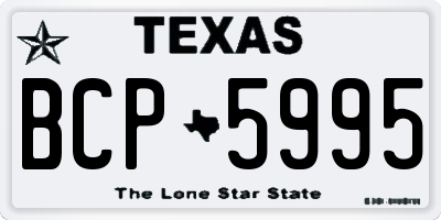 TX license plate BCP5995
