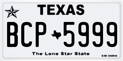 TX license plate BCP5999