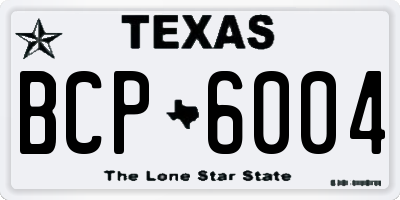 TX license plate BCP6004
