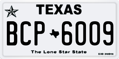 TX license plate BCP6009