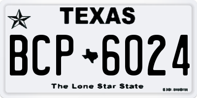TX license plate BCP6024