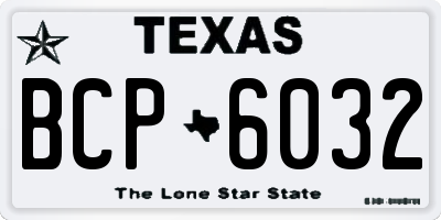 TX license plate BCP6032