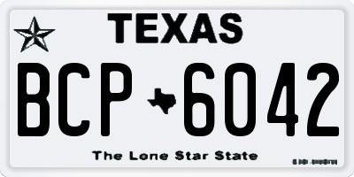 TX license plate BCP6042