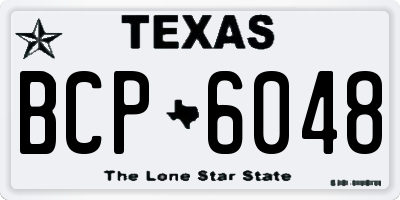TX license plate BCP6048