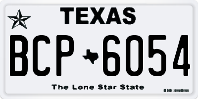 TX license plate BCP6054