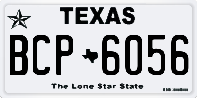 TX license plate BCP6056
