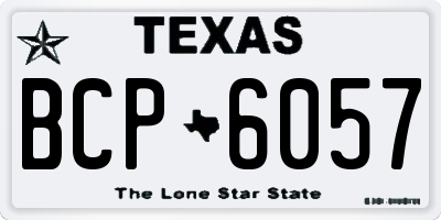 TX license plate BCP6057