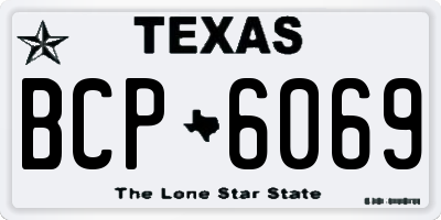 TX license plate BCP6069