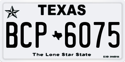 TX license plate BCP6075