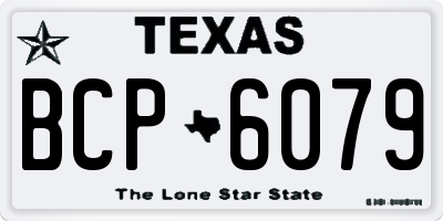 TX license plate BCP6079