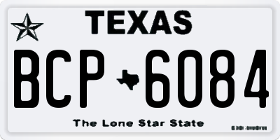 TX license plate BCP6084