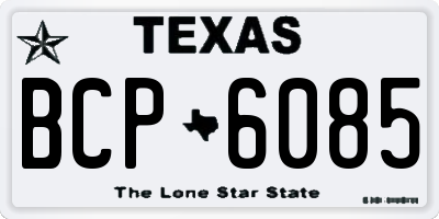 TX license plate BCP6085