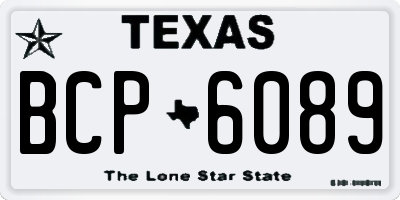 TX license plate BCP6089