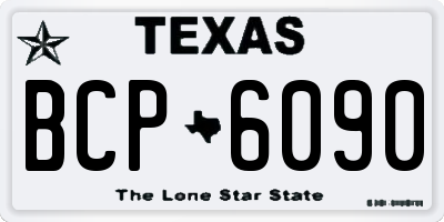 TX license plate BCP6090
