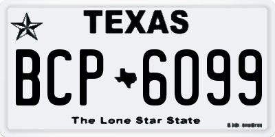 TX license plate BCP6099