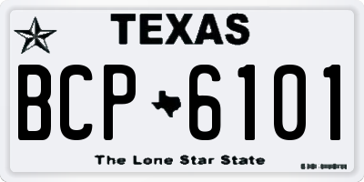 TX license plate BCP6101