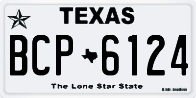 TX license plate BCP6124