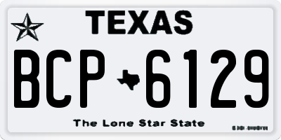 TX license plate BCP6129