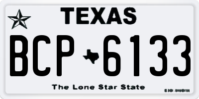 TX license plate BCP6133