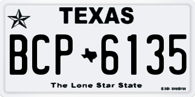 TX license plate BCP6135