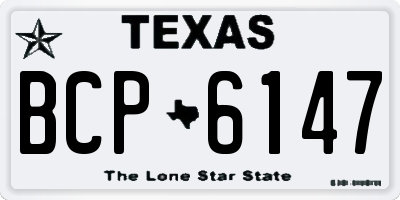 TX license plate BCP6147