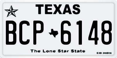 TX license plate BCP6148