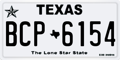 TX license plate BCP6154