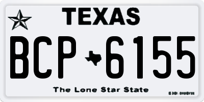 TX license plate BCP6155