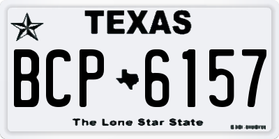 TX license plate BCP6157
