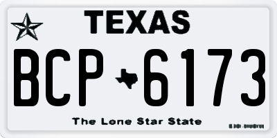 TX license plate BCP6173