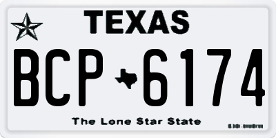 TX license plate BCP6174