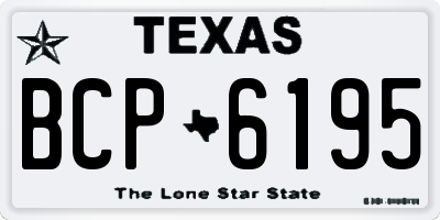 TX license plate BCP6195