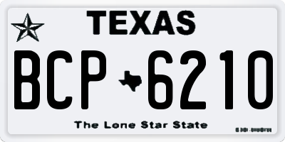 TX license plate BCP6210