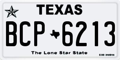 TX license plate BCP6213