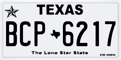 TX license plate BCP6217