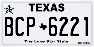 TX license plate BCP6221