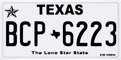 TX license plate BCP6223