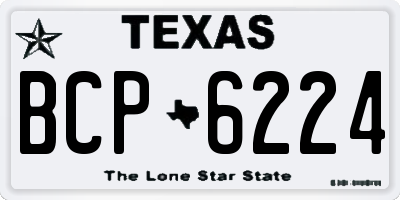 TX license plate BCP6224