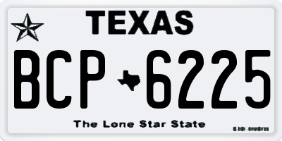 TX license plate BCP6225