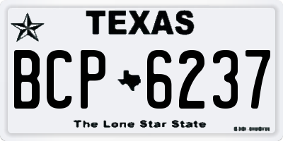 TX license plate BCP6237