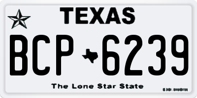 TX license plate BCP6239
