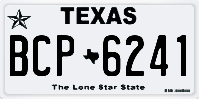 TX license plate BCP6241