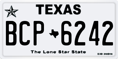 TX license plate BCP6242