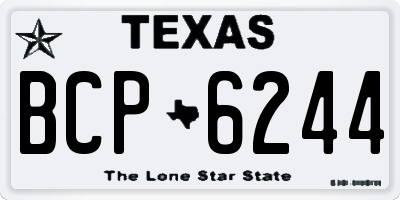 TX license plate BCP6244